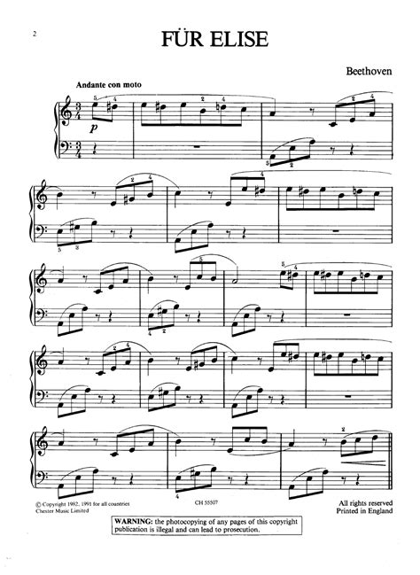 beethoven fur elise music sheet.